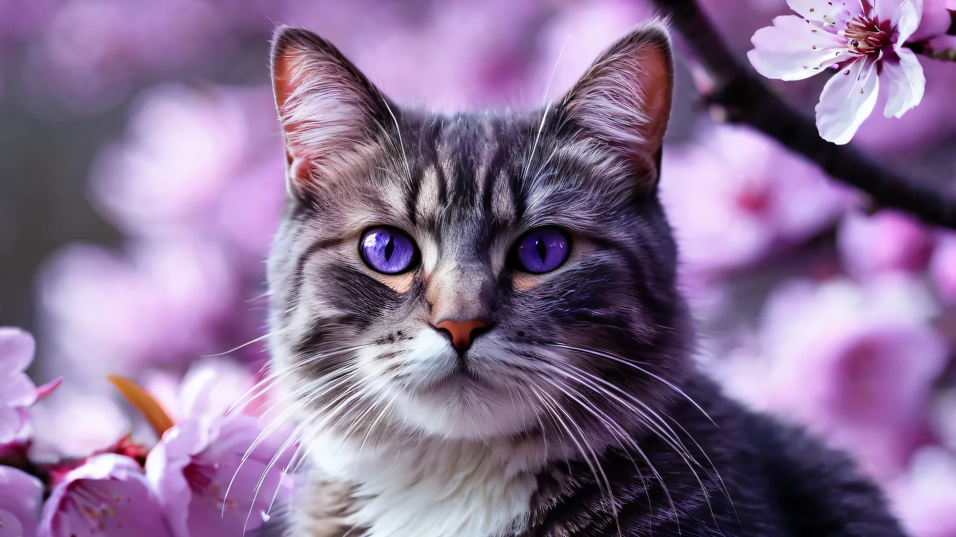 Gato flor de cerezo