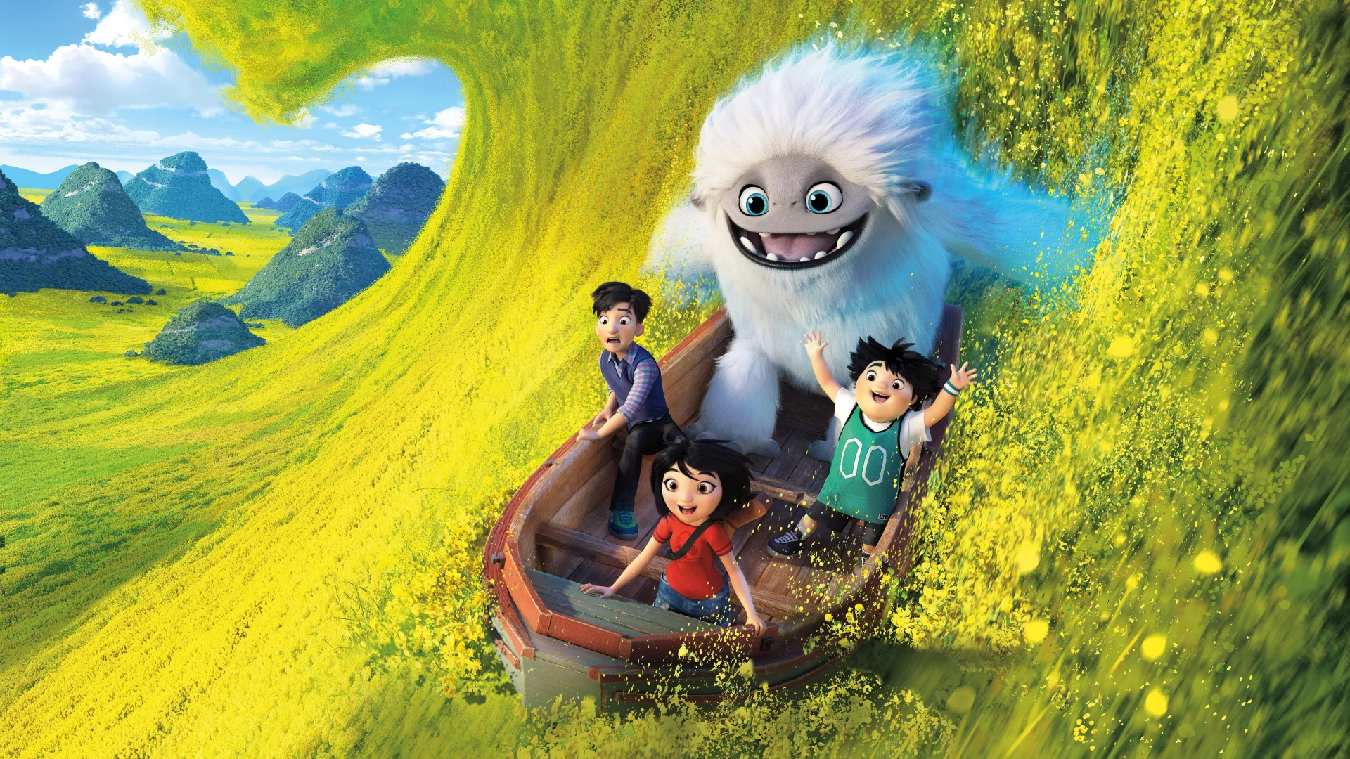 Abominable, Yi y sus amigos jugando