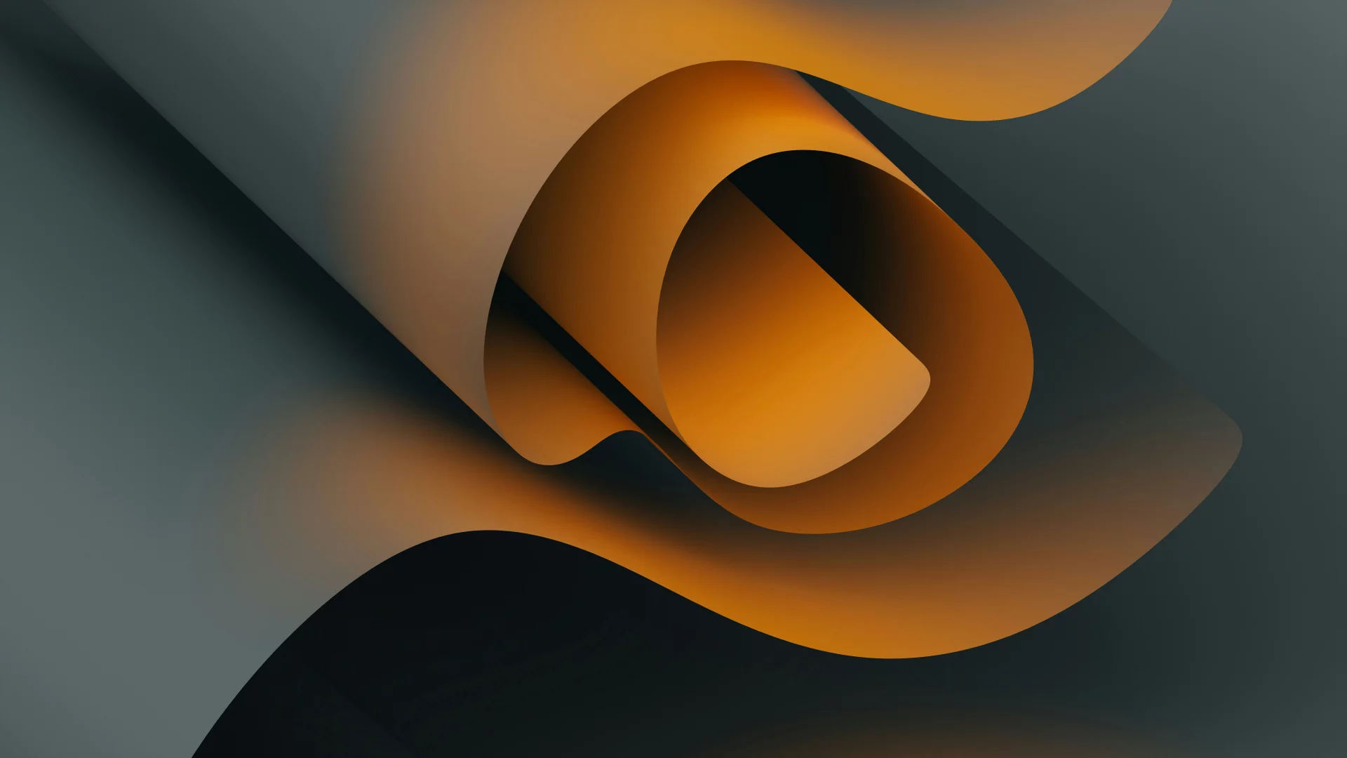 Espiral plegada naranja y negra