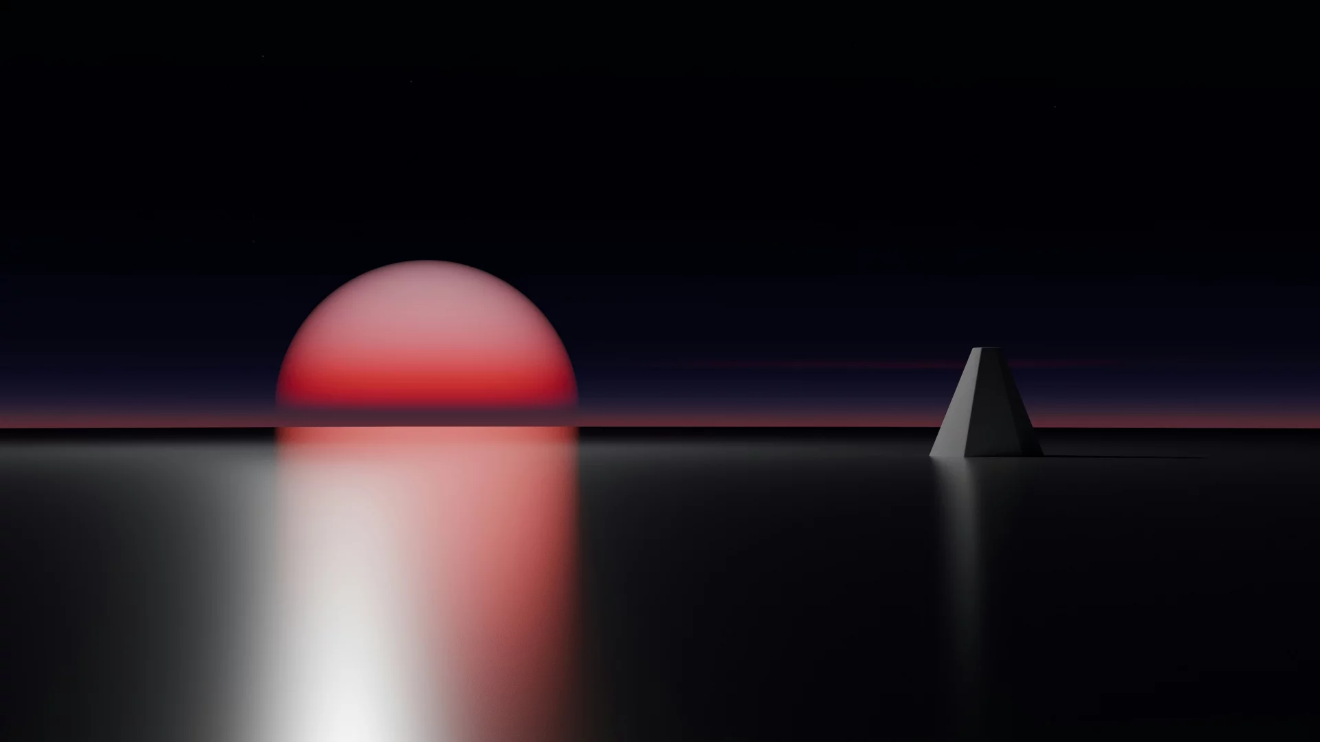 Atardecer en un mundo abstracto