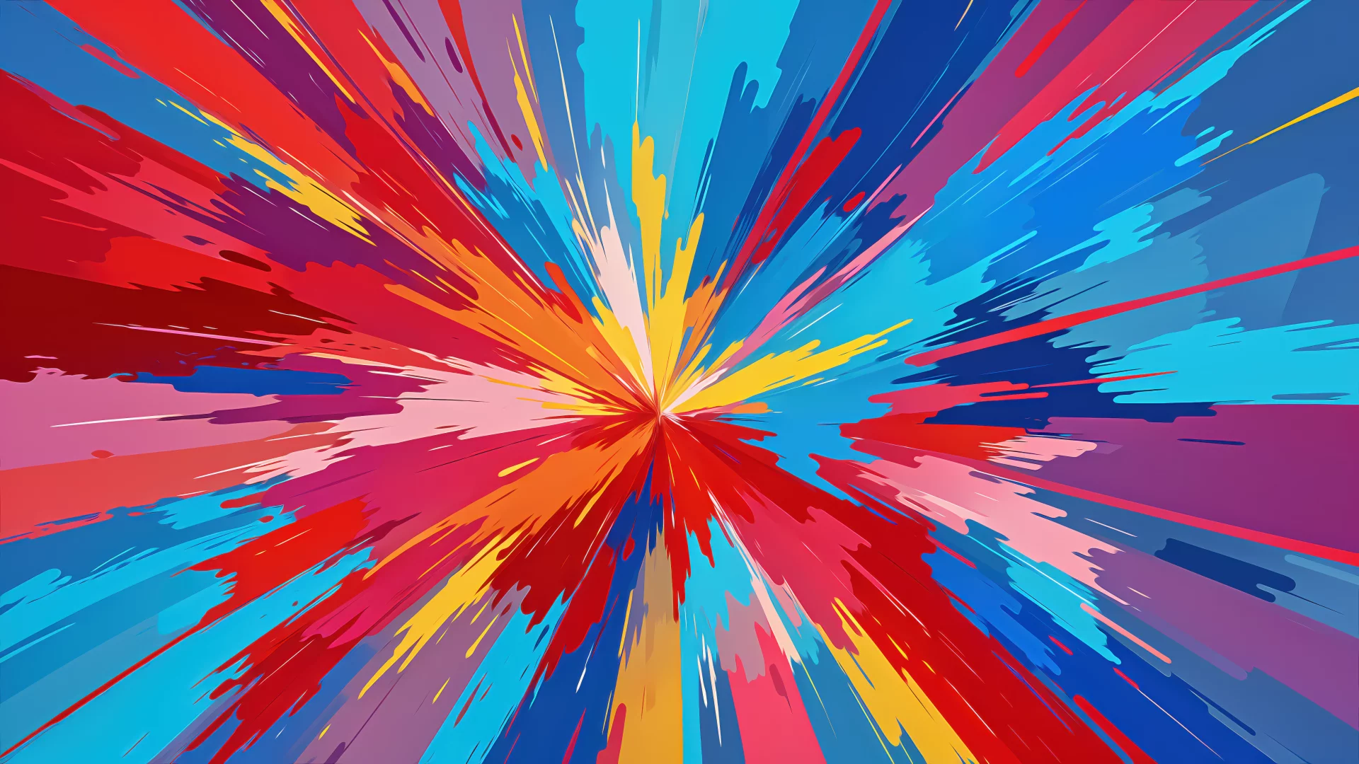 Coloridas líneas radiantes