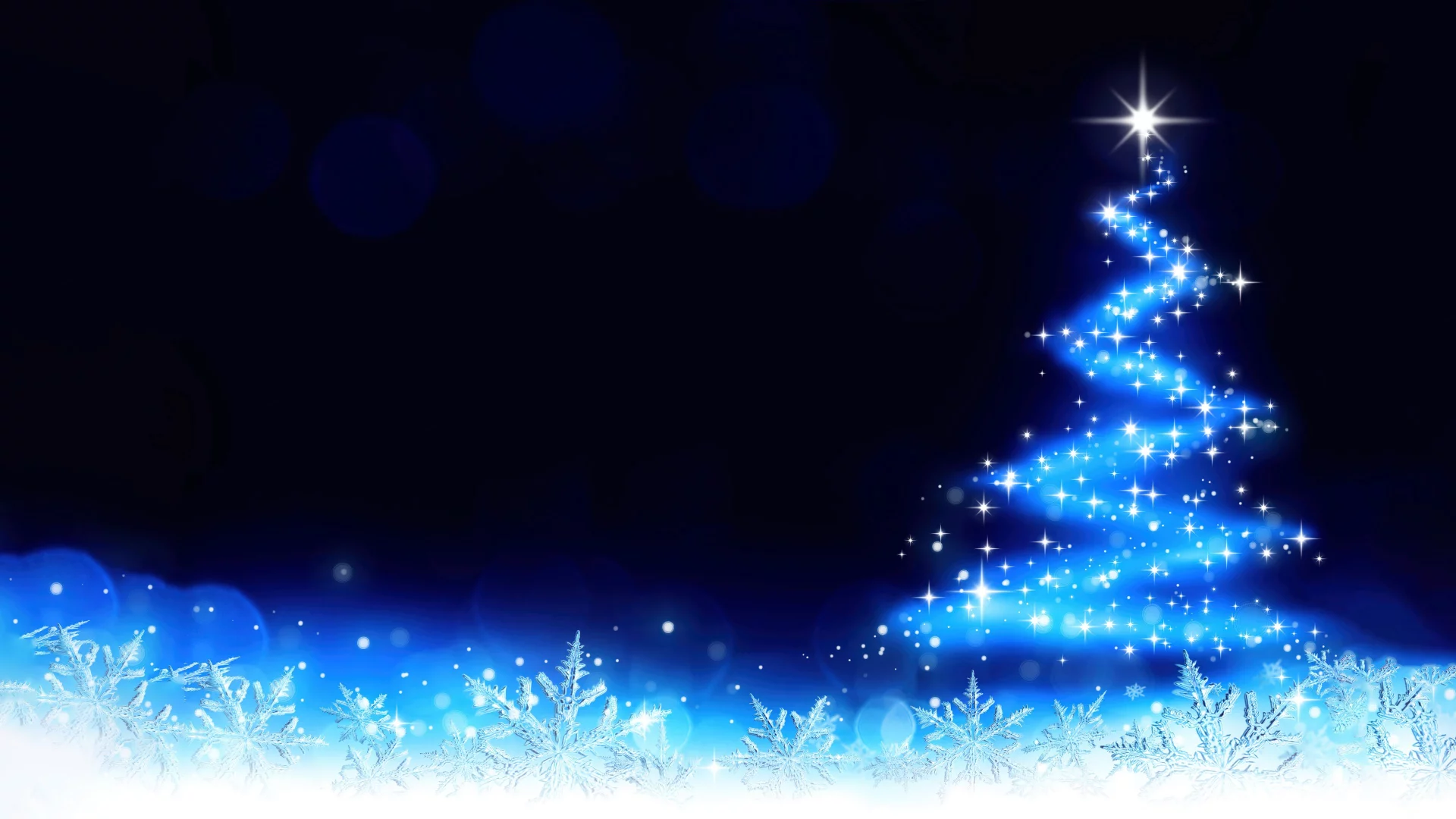 Arbol de Navidad de luz azul