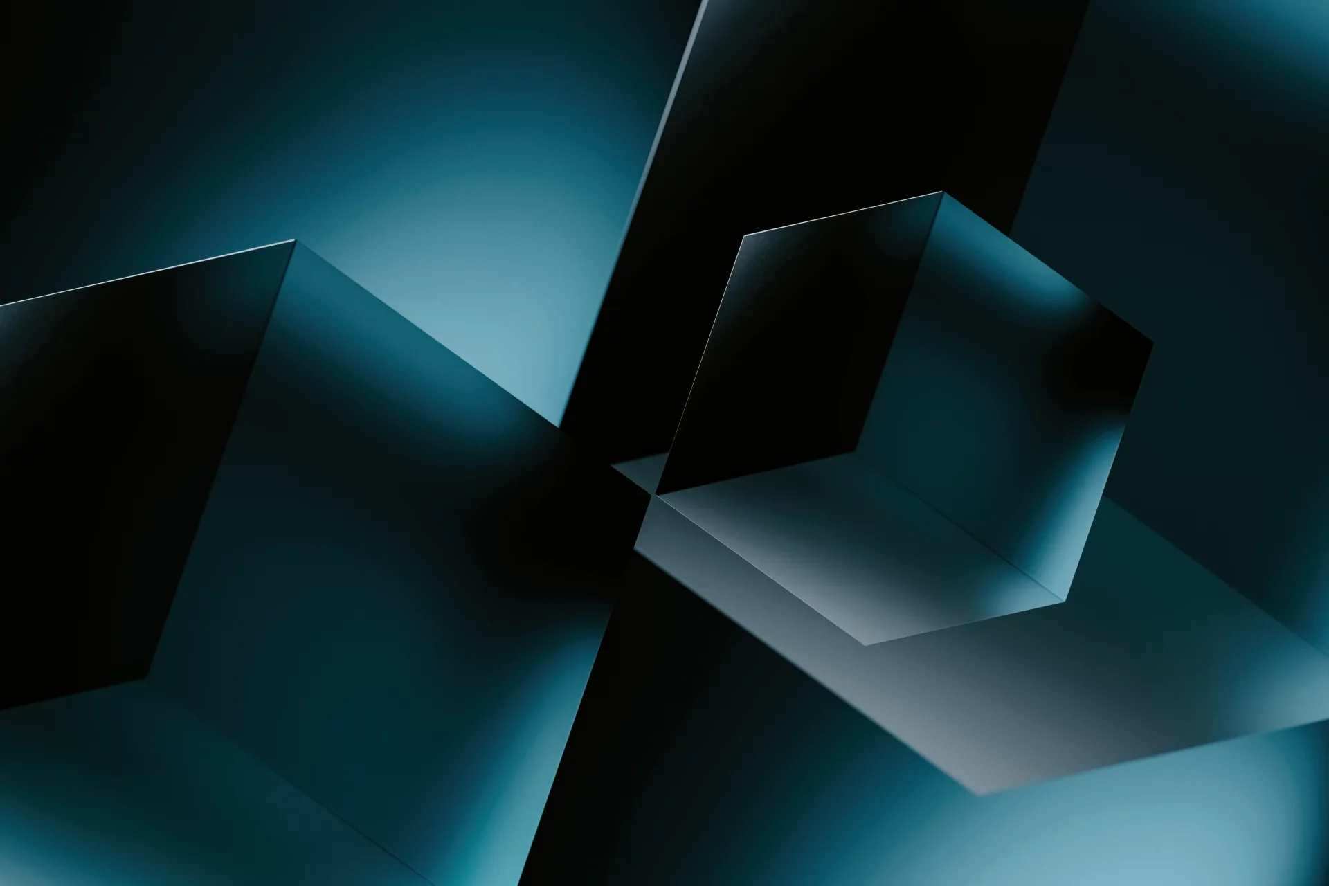 Formas azules resplandecientes