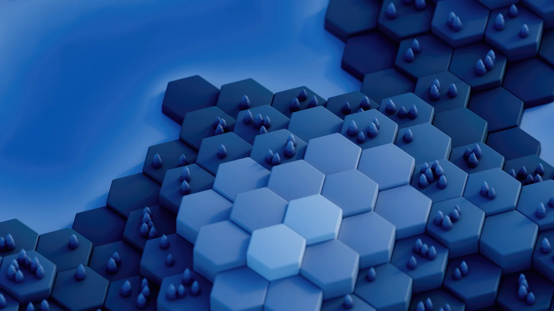 Isla hexagonal abstracto