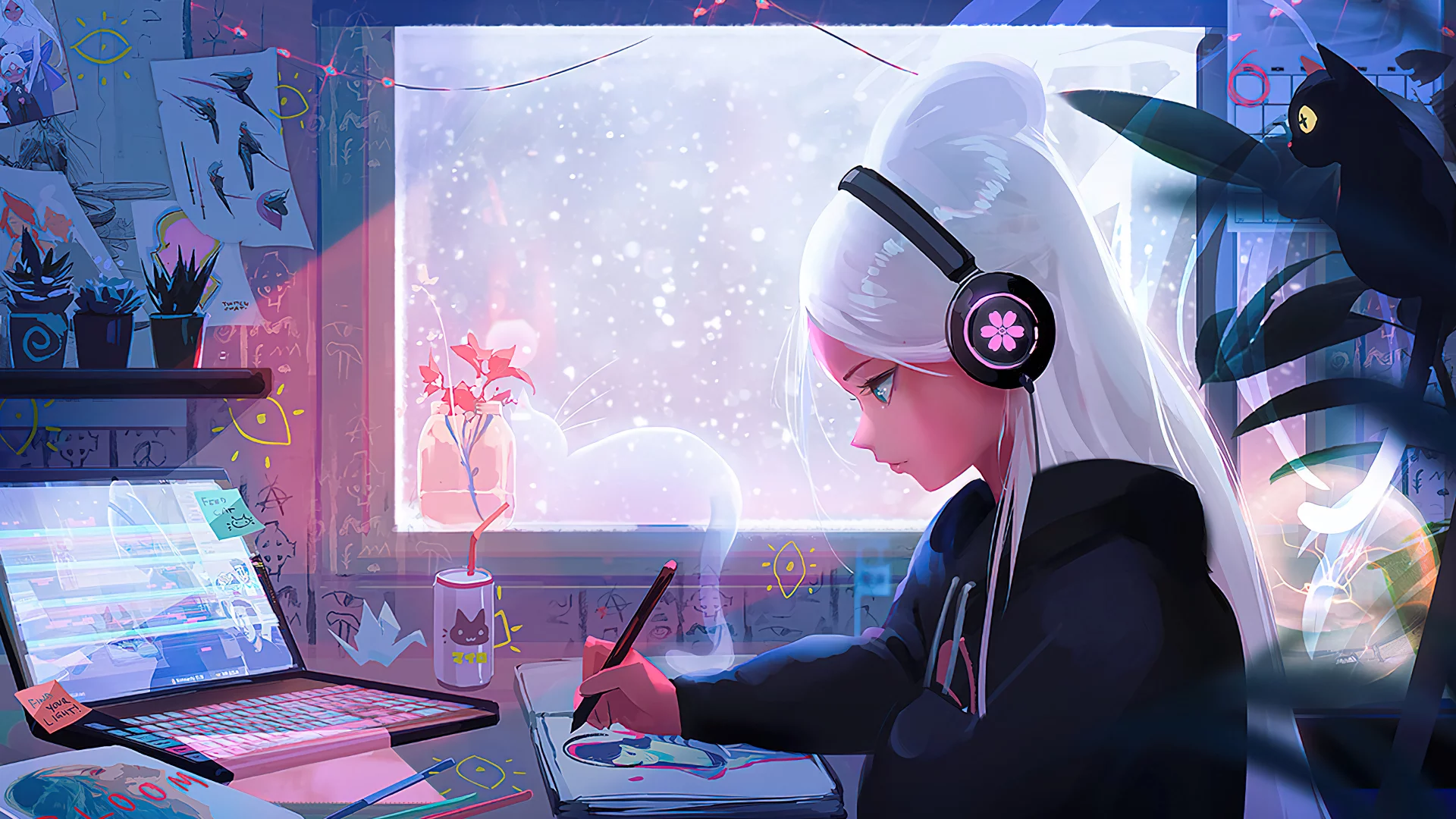 Chica Anime Lofi Aesthetic