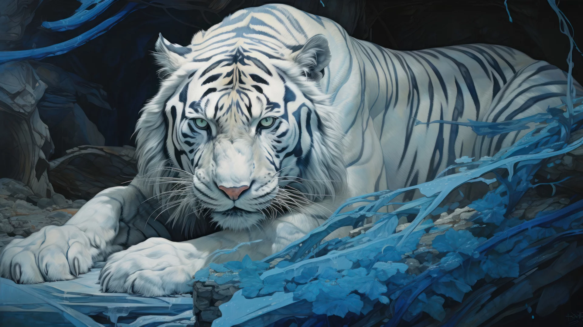 Tigure blanco Arte