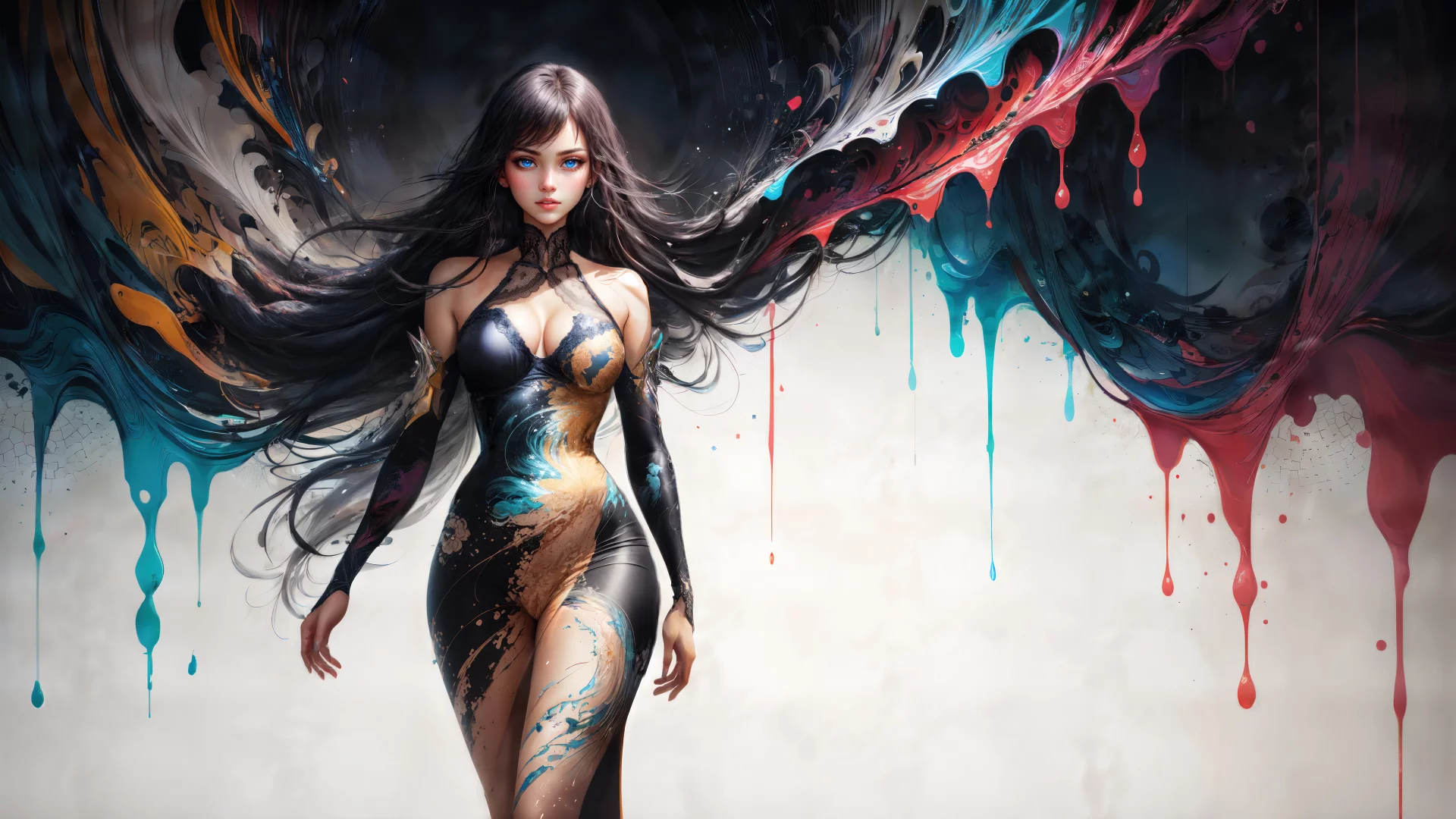 Hermosa chica de fantasia