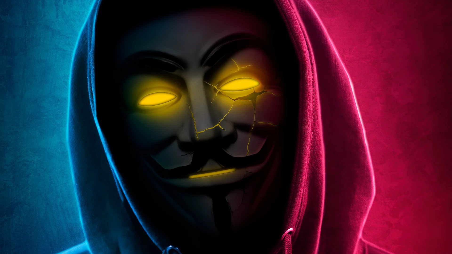 Anonymous azul, violeta ojos amarillos