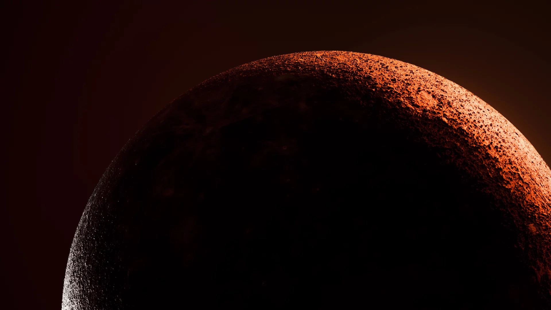 Renderizado 3D de la Luna