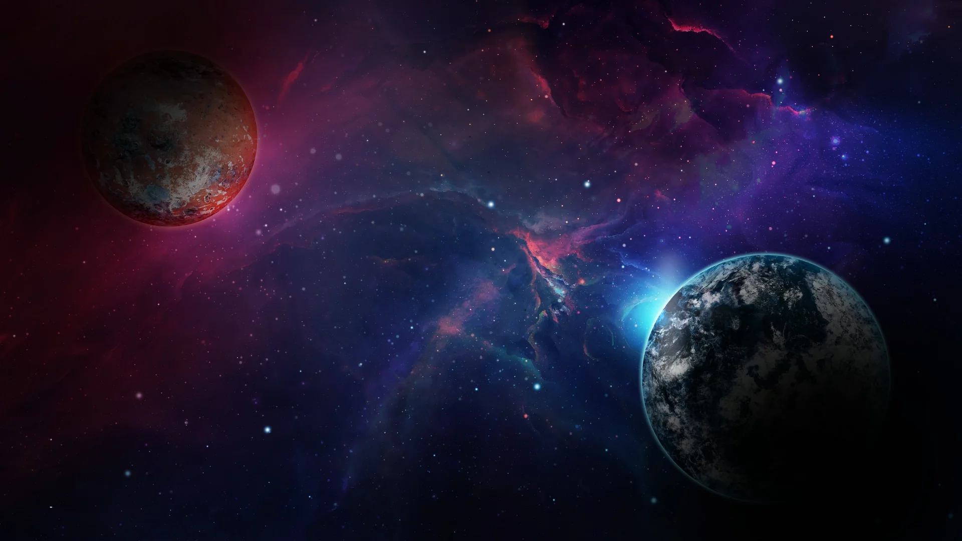 Planetas y nebulosa