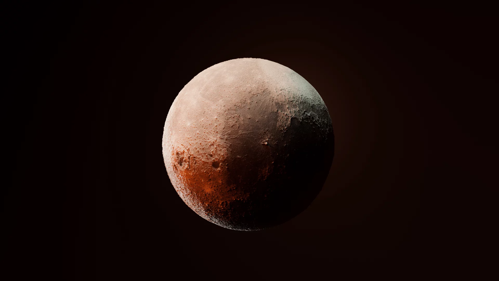 Renderizado 3D de la Luna