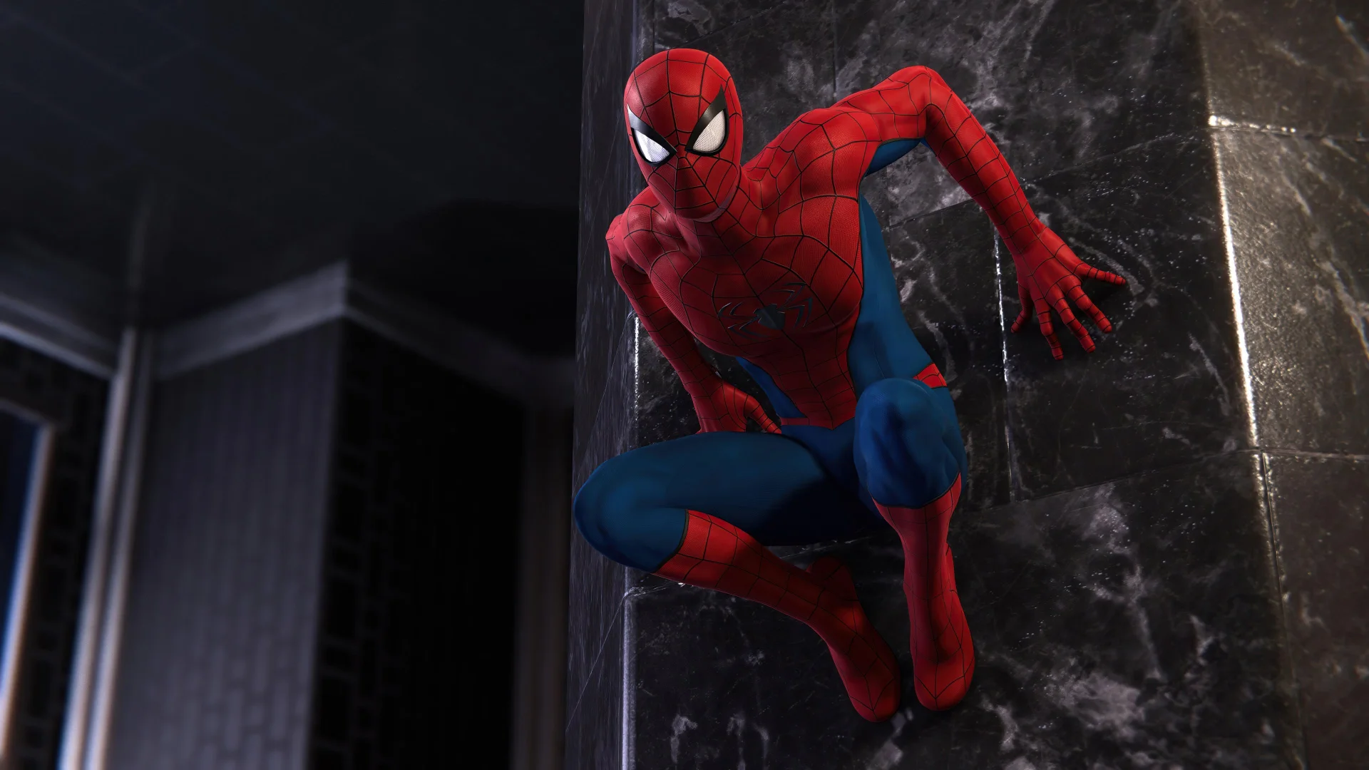 Spider Man en la pared
