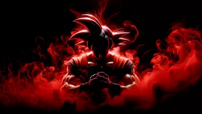 Goku Con Aura Roja