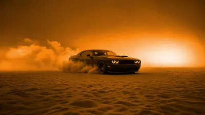 Dodge Challenger En Atardecer