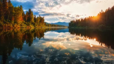 Bosque, Rio, Agua, Reflejo