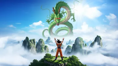 Goku enfrentándose a Shenron