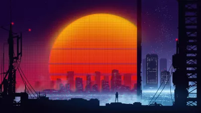 Ciudad futurista Sci-Fi arte