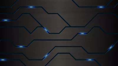 Circuito hexagonal de metal oscuro