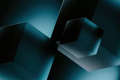 Formas azules resplandecientes