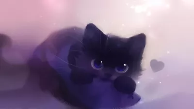Gatito tierno arte