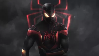 Spider-Man con el traje negro y rojo