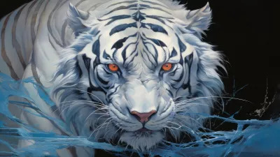 Tigre blanco Arte