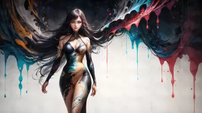 Hermosa chica de fantasia