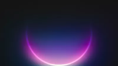 Mitad de circulo de neon