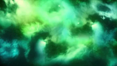Cielo estrellado verde