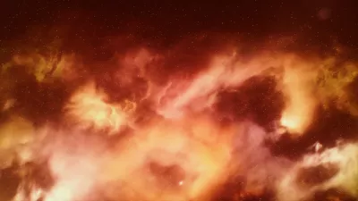 Cielo estrellado naranja