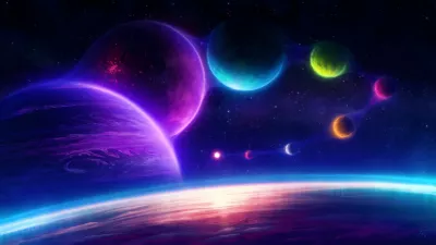 Planetas coloridos