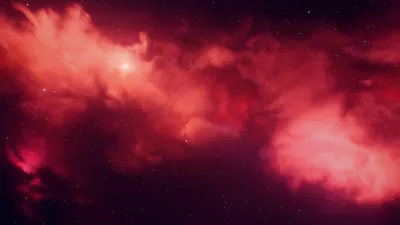 Cielo estrellado rojo