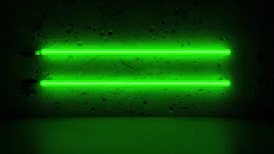 Barras de luces neon verde