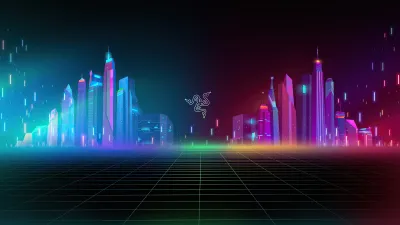 Razer logo con edificios