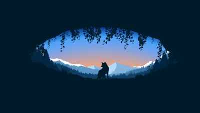 Lobo en cueva