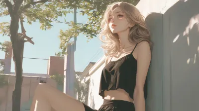 Chica anime rubia