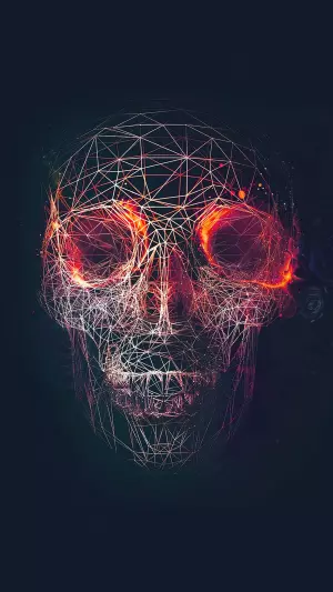 Arte digital abstracto de calavera