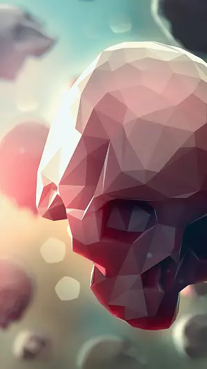 Arte digital abstracto de calavera
