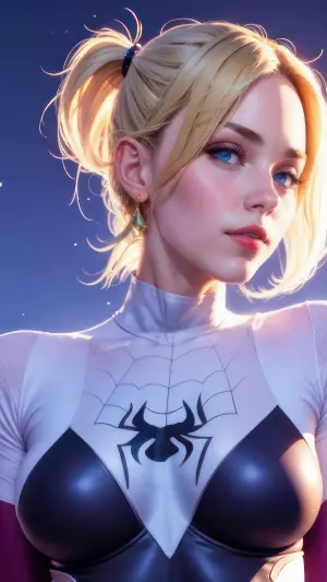 Spider gwen Ciudad de noche