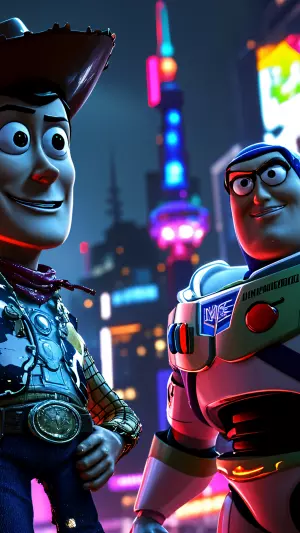 Toy Story: Woody y Buzz en Neon City