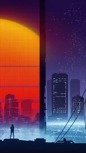 Ciudad futurista Sci-Fi arte