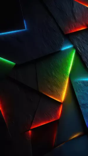 Piedra oscura iluminado con neón