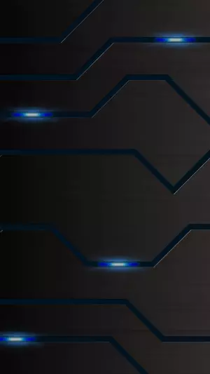 Circuito hexagonal de metal oscuro