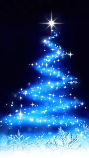 Arbol de Navidad de luz azul