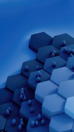Isla hexagonal abstracto