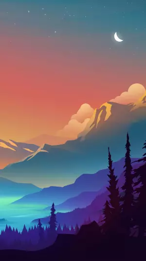 Paisaje montañoso digital