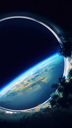 Arte espacial con planeta