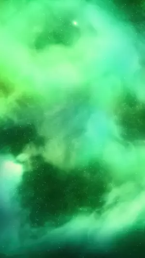 Cielo estrellado verde
