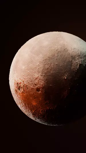 Renderizado 3D de la Luna