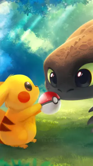 Pikachu con chimuelo furia nocturna